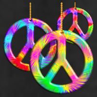 Peace Symbols Psychedelic Necklace Adult Drive Performance Visor