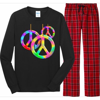 Peace Symbols Psychedelic Necklace Long Sleeve Pajama Set