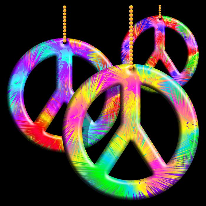 Peace Symbols Psychedelic Necklace 16 in Basic Backpack