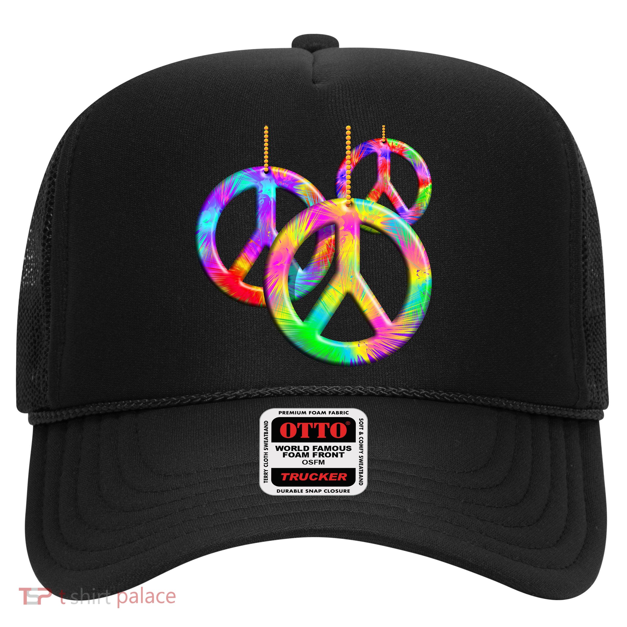 Peace Symbols Psychedelic Necklace Trucker Hat
