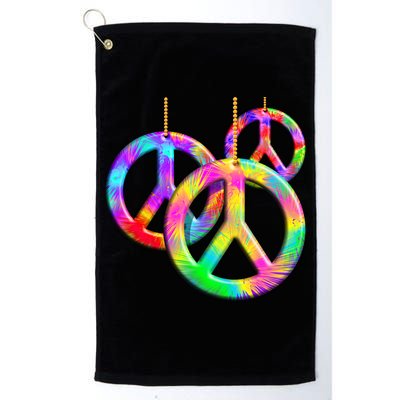 Peace Symbols Psychedelic Necklace Golf Towel