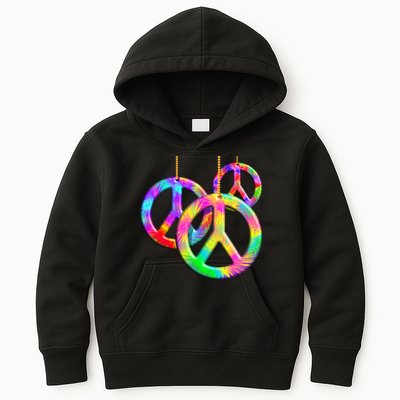 Peace Symbols Psychedelic Necklace Kids Hoodie