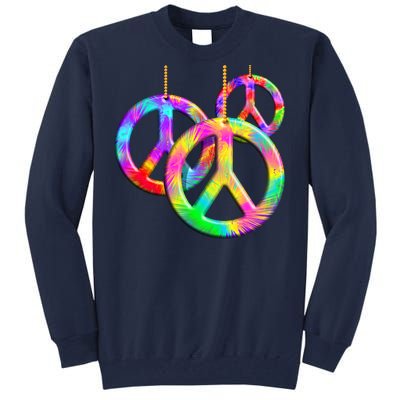 Peace Symbols Psychedelic Necklace Tall Sweatshirt