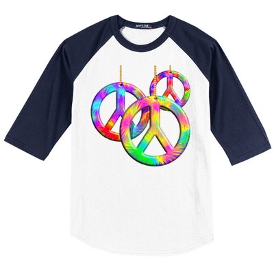 Peace Symbols Psychedelic Necklace Baseball Sleeve Shirt