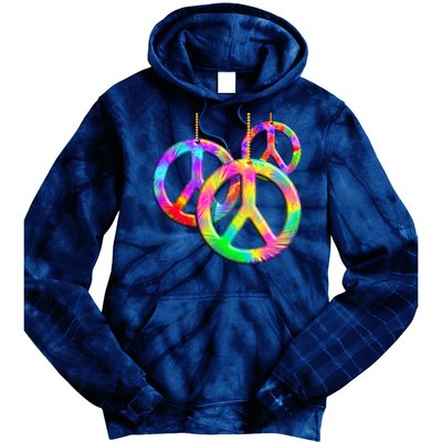 Peace Symbols Psychedelic Necklace Tie Dye Hoodie