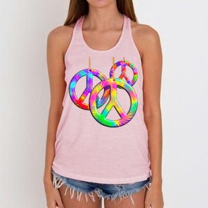 Peace Symbols Psychedelic Necklace Women's Knotted Racerback Tank