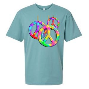 Peace Symbols Psychedelic Necklace Sueded Cloud Jersey T-Shirt