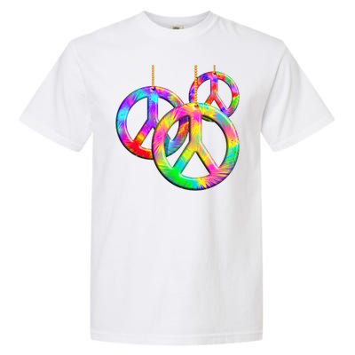 Peace Symbols Psychedelic Necklace Garment-Dyed Heavyweight T-Shirt