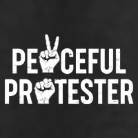 Peaceful Protester Peace Sign Protest Fist Garment-Dyed Heavyweight T-Shirt