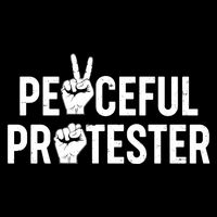 Peaceful Protester Peace Sign Protest Fist Cooling Performance Crew T-Shirt