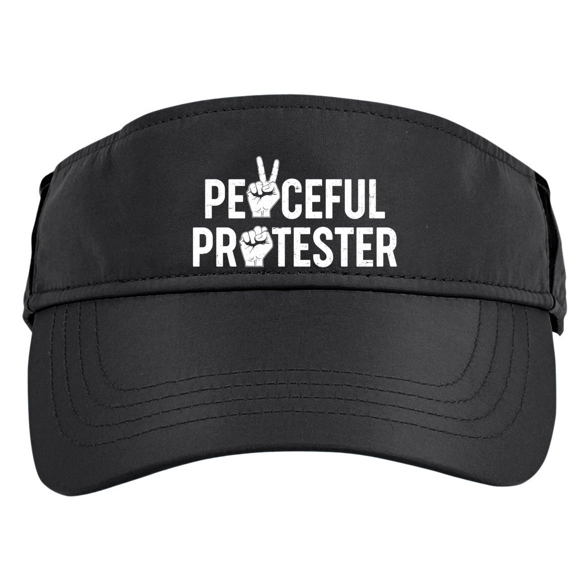 Peaceful Protester Peace Sign Protest Fist Adult Drive Performance Visor