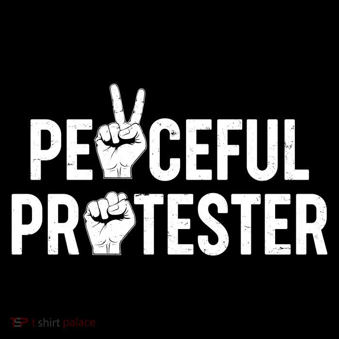 Peaceful Protester Peace Sign Protest Fist Tie-Dye T-Shirt