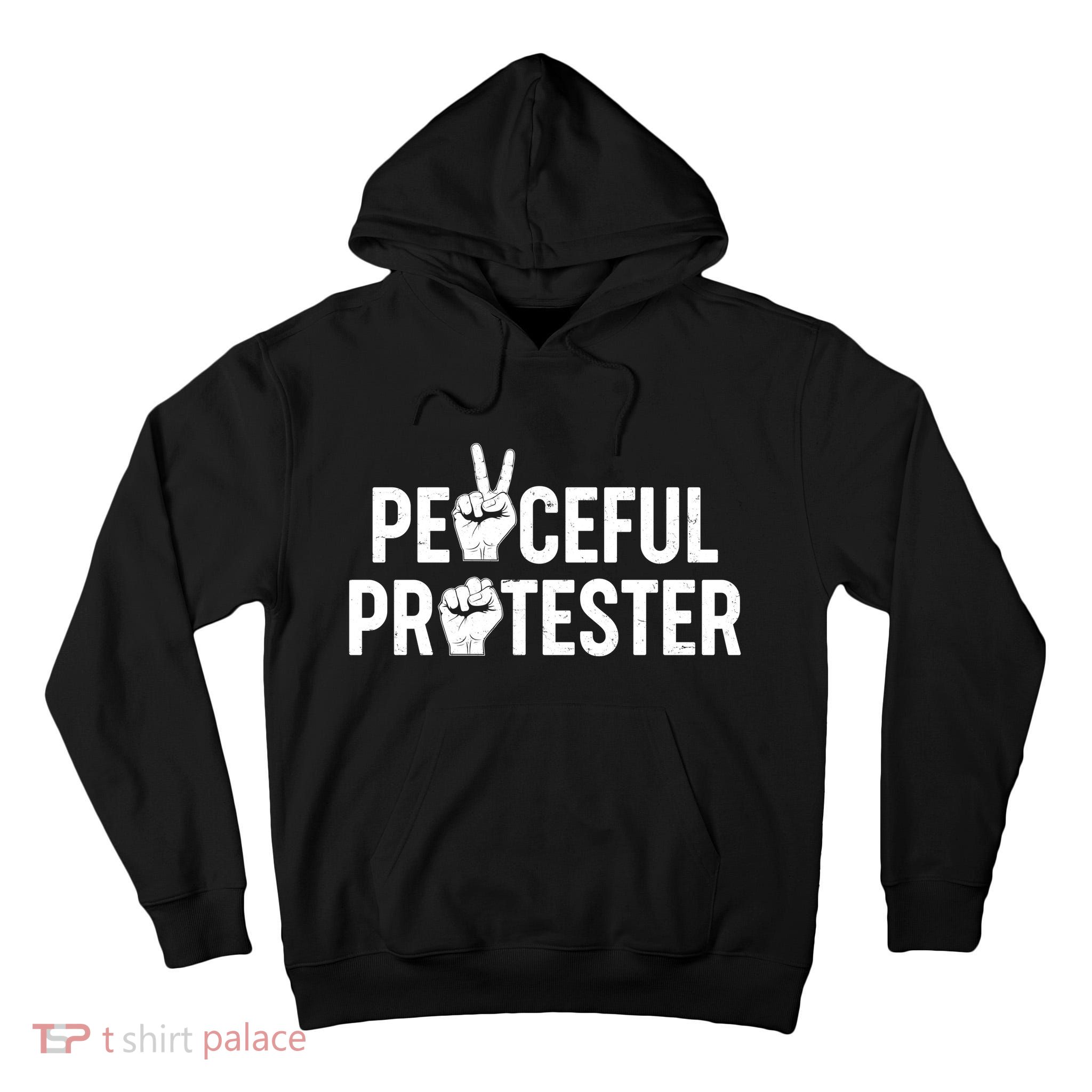 Peaceful Protester Peace Sign Protest Fist Tall Hoodie