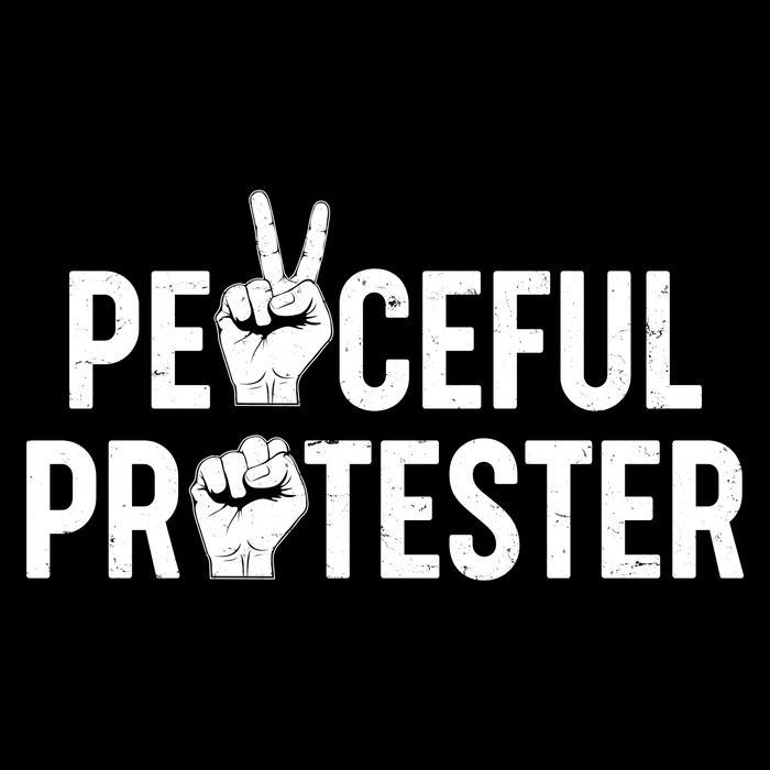 Peaceful Protester Peace Sign Protest Fist Women's V-Neck T-Shirt