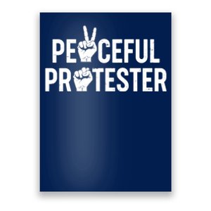 Peaceful Protester Peace Sign Protest Fist Poster