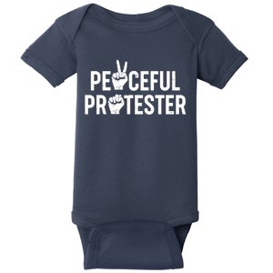 Peaceful Protester Peace Sign Protest Fist Baby Bodysuit