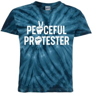 Peaceful Protester Peace Sign Protest Fist Kids Tie-Dye T-Shirt