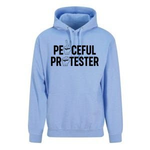 Peaceful Protester Peace Sign Protest Fist Unisex Surf Hoodie