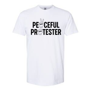 Peaceful Protester Peace Sign Protest Fist Softstyle CVC T-Shirt