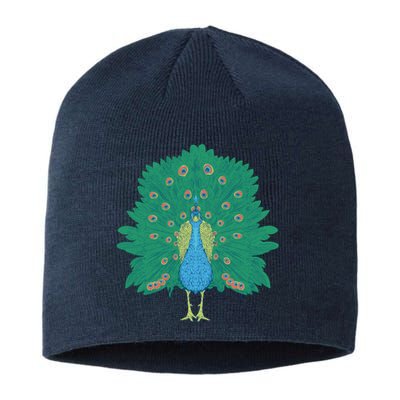 Peacock Bird Sustainable Beanie