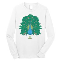 Peacock Bird Long Sleeve Shirt