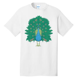 Peacock Bird Tall T-Shirt