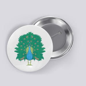 Peacock Bird Button