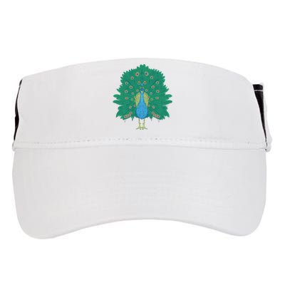 Peacock Bird Adult Drive Performance Visor