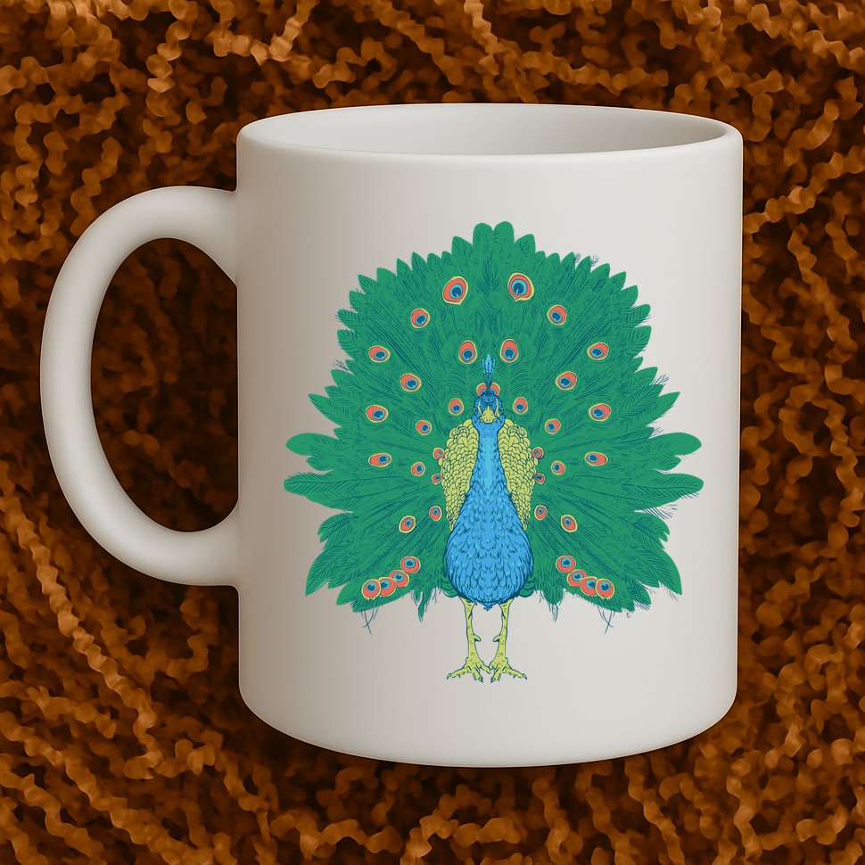 Peacock Bird Mug