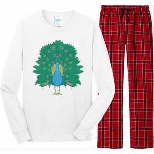 Peacock Bird Long Sleeve Pajama Set