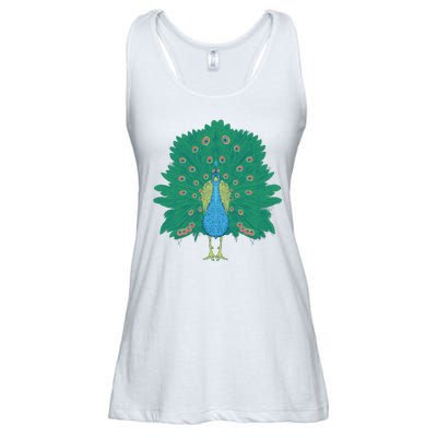 Peacock Bird Ladies Essential Flowy Tank