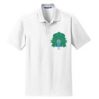 Peacock Bird Dry Zone Grid Polo