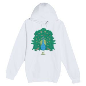 Peacock Bird Premium Pullover Hoodie