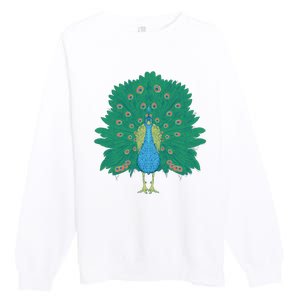 Peacock Bird Premium Crewneck Sweatshirt