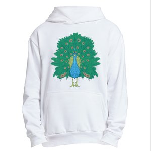 Peacock Bird Urban Pullover Hoodie