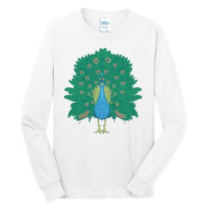 Peacock Bird Tall Long Sleeve T-Shirt