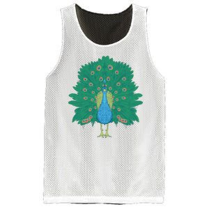 Peacock Bird Mesh Reversible Basketball Jersey Tank