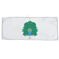 Peacock Bird Large Microfiber Waffle Golf Towel