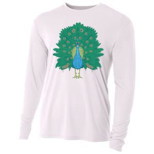 Peacock Bird Cooling Performance Long Sleeve Crew