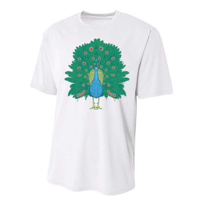 Peacock Bird Performance Sprint T-Shirt