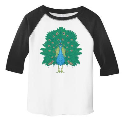 Peacock Bird Toddler Fine Jersey T-Shirt