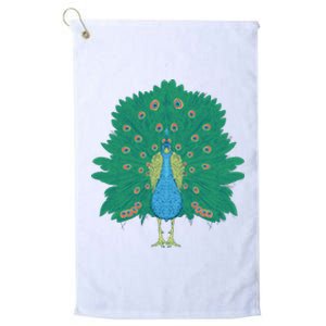 Peacock Bird Platinum Collection Golf Towel