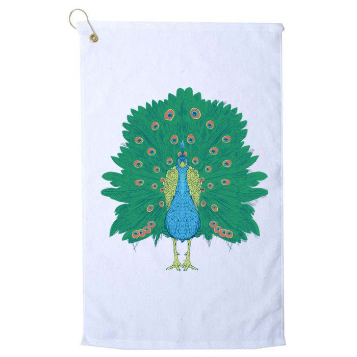 Peacock Bird Platinum Collection Golf Towel