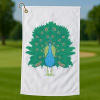 Peacock Bird Golf Towel