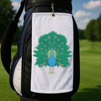 Peacock Bird Golf Towel