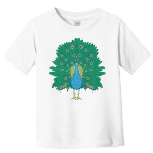 Peacock Bird Toddler T-Shirt