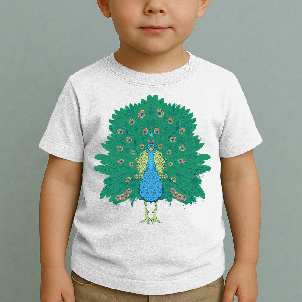 Peacock Bird Toddler T-Shirt