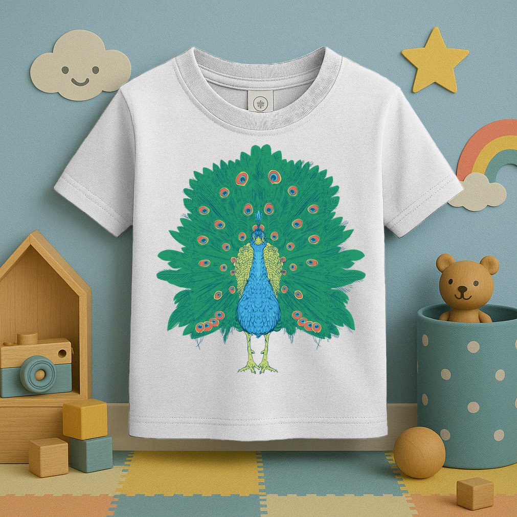 Peacock Bird Toddler T-Shirt