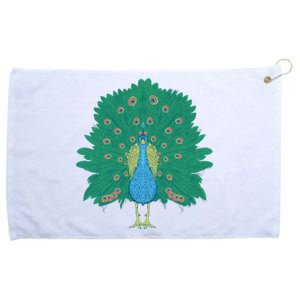 Peacock Bird Grommeted Golf Towel