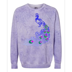 Peacock Colorful Illustration Colorblast Crewneck Sweatshirt